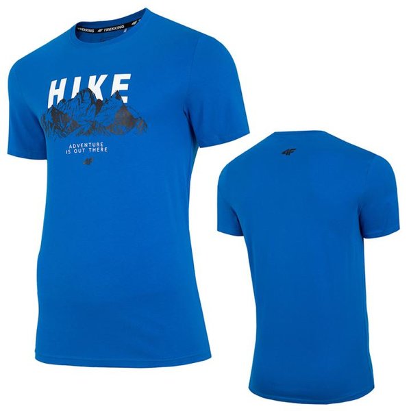 4F - Hike - Herren T-Shirt Baumwolle - blau