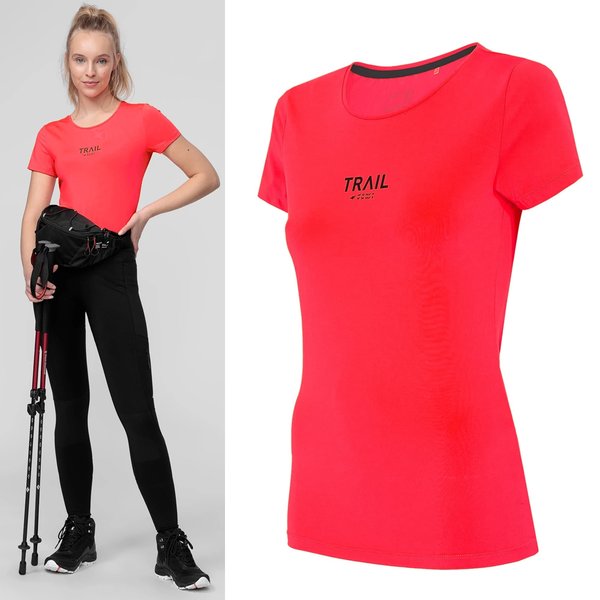 4F - Trail - Damen T-Shirt - neonrot