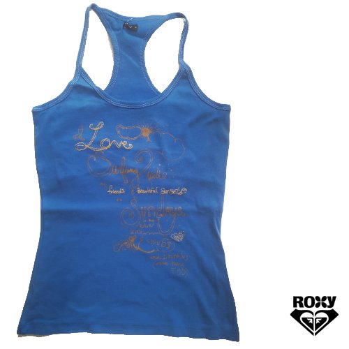 ROXY - Damen Top Sommer Shirt Tank Top - My Wave, blau